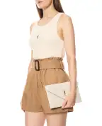 Saint Laurent Cумка-клатч PARIS из овечьей кожи - Артикул: 869533-1EL07