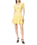 Balmain Коротка розкльошена сукня - Артикул: GF1R7153KJ30