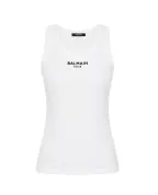 Balmain Майка з вишивкою Balmain Paris - Артикул: HF1EB075BD10