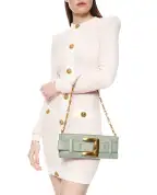 Balmain Сумка-клатч Anthem из телячьей кожи - Артикул: GN0LB024LSAX