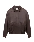 Saint Laurent Бомбер из овечьей кожи - Артикул: 842948-YCNF2