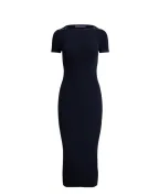 Ralph Lauren Collection Платье Dustan из шелковой смеси в рубчик - Артикул: 290P08734001