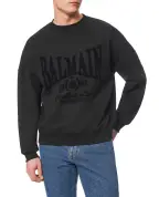 Balmain Світшот із оксамитовим логотипом - Артикул: GH1JS191GF46