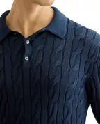Ralph Lauren Purple Label Свитер-поло из хлопка и шелка - Артикул: 790P03428003