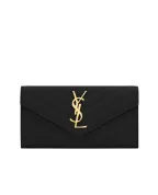 Saint Laurent Кожаный кошелек Monogram - Артикул: 372264-BOW01