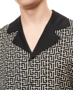 Balmain Рубашка в принт монограмма PB - Артикул: GH1HN133VI36