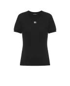 Dolce&Gabbana Футболка з логотипом із кристалів - Артикул: F8N08Z-G7B3U