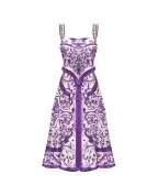 Dolce&Gabbana Сукня з шовку з принтом - Артикул: F6TZBT-HI1T1