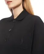 Saint Laurent Поло с вышивкой Cassandre - Артикул: 848941-Y38BN