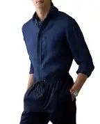Ralph Lauren Purple Label Льняная рубашка - Артикул: 790964234001