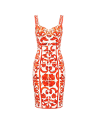 Dolce&Gabbana Платье в принте Майолика - Артикул: F63G9T-GDDRJ