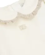 Dolce&Gabbana Детское платье из гладкого бархата с трусиками-кюлотами - Артикул: L24DM2-FUVJY
