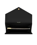 Saint Laurent Кожаный кошелек Monogram - Артикул: 372264-BOW01