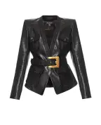 Balmain Куртка из овечьей кожи	 - Артикул: FF1SI630LD63