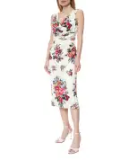 Dolce&Gabbana Платье из атласа с цветочным принтом - Артикул: F612RT-FSICE