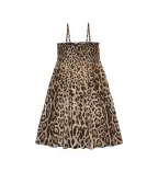 Dolce&Gabbana Детское платье с леопардовым принтом - Артикул: L53DM9-HS5E3-B