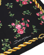 Dolce&Gabbana Платок из шелка в цветочный принт - Артикул: FN090R-GDDLM