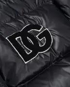 Dolce&Gabbana Детский пуховик с монограммой логотипа - Артикул: L4JB6F-G7PK1-S