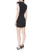 Balmain Сукня міні Grain de Poudre з поясом - Артикул: GF1R5168WC09