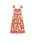 Dolce&Gabbana Детское платье в принте Майолика - Артикул: L54DT6-G7P4J-B