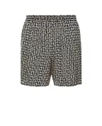 Balmain Шорты в принт монограммы PB - Артикул: GH1PA172VI36