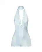 Balmain Атласний топ із шовку - Артикул: FF1AG700MH40