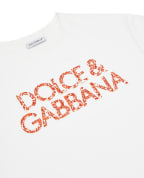 Dolce&Gabbana Дитяча футболка з принтом Майоліка - Артикул: L5JTNL-G7P4H-B