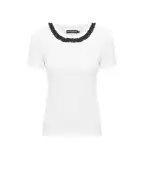 Dolce&Gabbana Футболка с кружевом и вышивкой DG - Артикул: F8U08Z-GDDPN