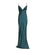 Balmain Платье с вышитыми бретелями из шёлка - Артикул: HF1RN455PD53