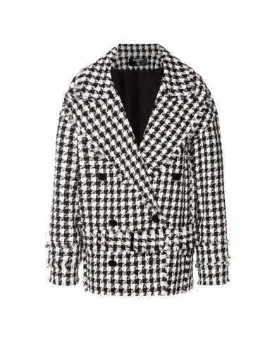 Balmain Твидовое пальто - Артикул: YF1UA006CC35
