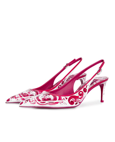 Dolce&Gabbana Шкіряні слінгбеки Sling Back - Артикул: CG0639-AI412