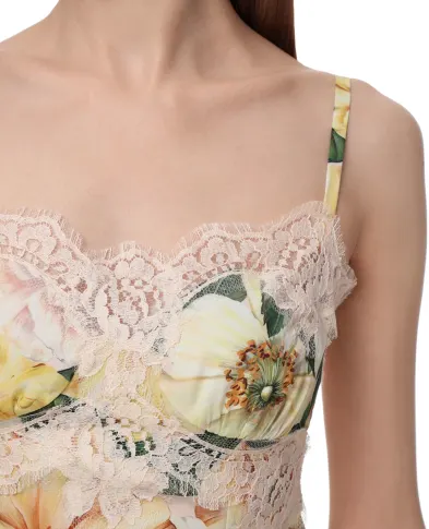 Dolce&Gabbana Шовковий топ - Артикул: F74E1T-FSA0E
