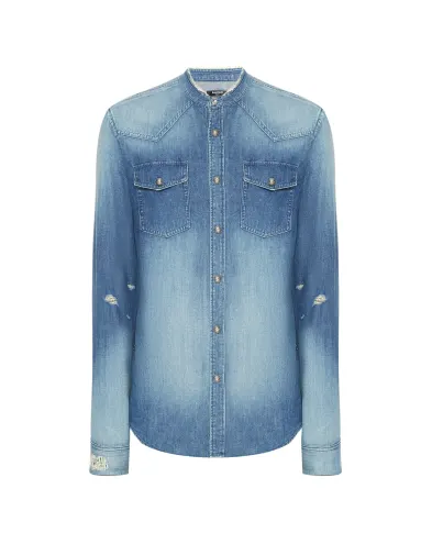 Balmain Джинсовая рубашка - Артикул: UH12326Z062