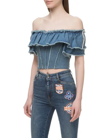 Dolce&Gabbana Джинсовий топ - Артикул: F73G3D-G897L