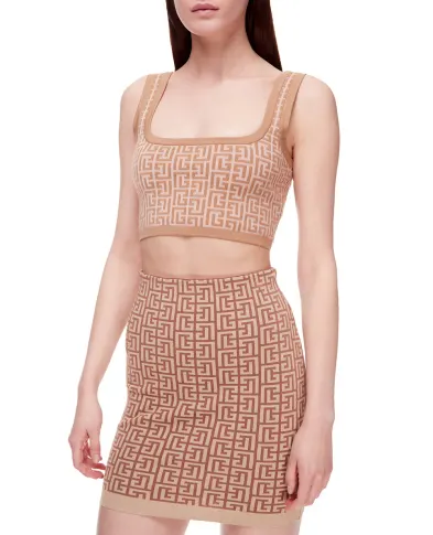 Balmain Вовняний топ - Артикул: XF1AA035KB02-s