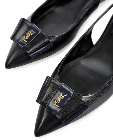 Saint Laurent Шкіряні слінгбеки Anais 10 - Артикул: 649621-1ZJ10