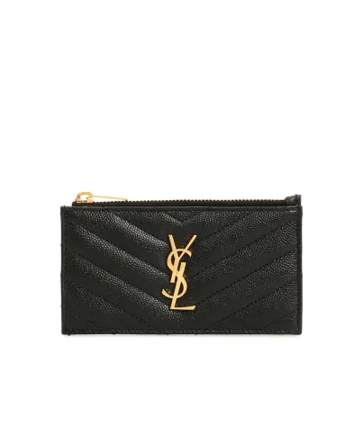 Saint Laurent Кожаная визитница - Артикул: 607915-BOW01