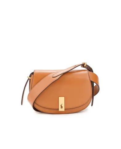 Polo Ralph Lauren Кожаная сумка Polo ID Saddle Crossbody Small - Артикул: 428891391002