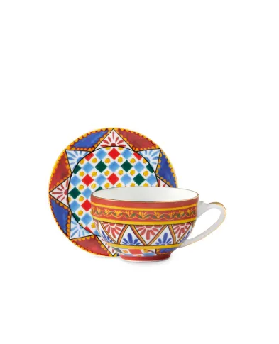 Dolce&Gabbana Чайная чашка с блюдцем из фарфора - Артикул: TC0102-TCA24