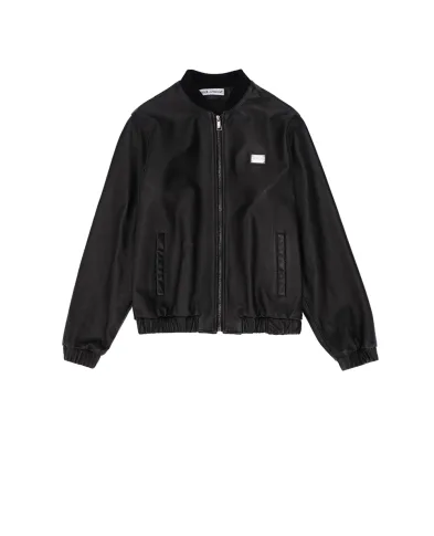 Dolce&Gabbana Детская кожаная куртка - Артикул: L42B78-G7NYR-B