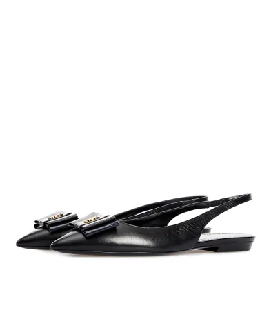 Saint Laurent Шкіряні слінгбеки Anais 10 - Артикул: 649621-1ZJ10