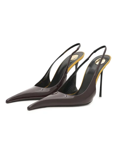 Saint Laurent Туфлі-слінгбеки Amalia з телячої шкіри - Артикул: 850072-1TVAN