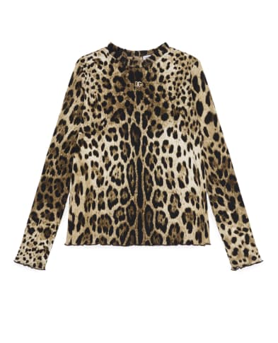 Dolce&Gabbana Детский гольф с леопардовым принтом - Артикул: L5JTQC-HS7Q6-S