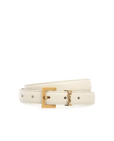 Saint Laurent Шкіряний ремінь Monogram narrow - Артикул: 554465-BOO0W