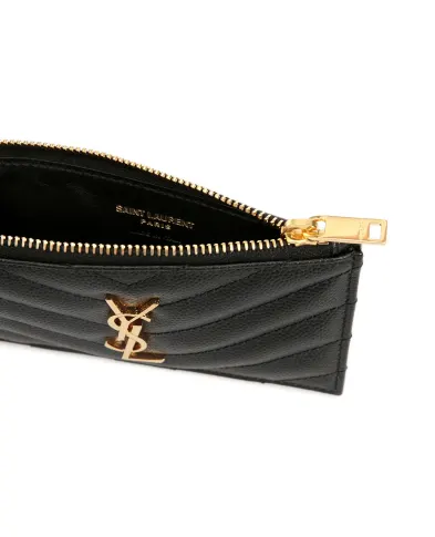 Saint Laurent Кожаная визитница - Артикул: 607915-BOW01