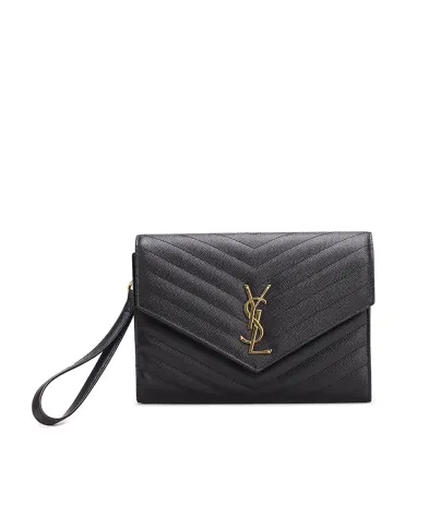 Saint Laurent Шкіряний клатч Cassandre - Артикул: 617662-BOW01