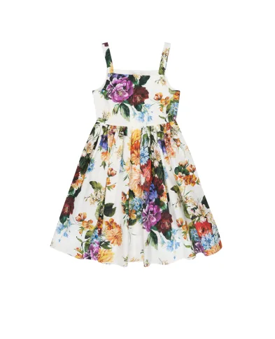 Dolce&Gabbana Детское платье с цветочным принтом - Артикул: L54DH8-HS5TV-B