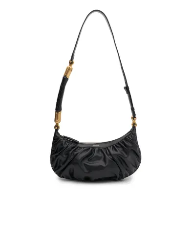 Balmain Сумка-хобо Ébène з телячої шкіри - Артикул: GN0BT048LPGN