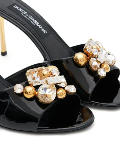 Dolce&Gabbana Мюлі Keira з лакованої шкіри - Артикул: CR1958-AZ188