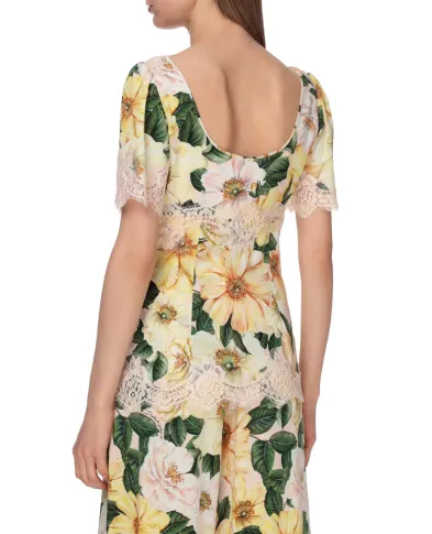 Dolce&Gabbana Шовковий топ - Артикул: F7U44T-FSA0E